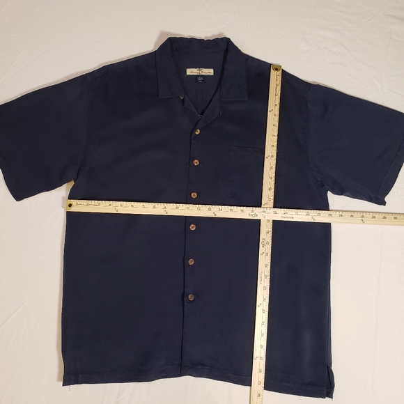 Men's Tommy Bahama Havana Good Time Blue Camp Shirt Size L - Picture 8 of 9